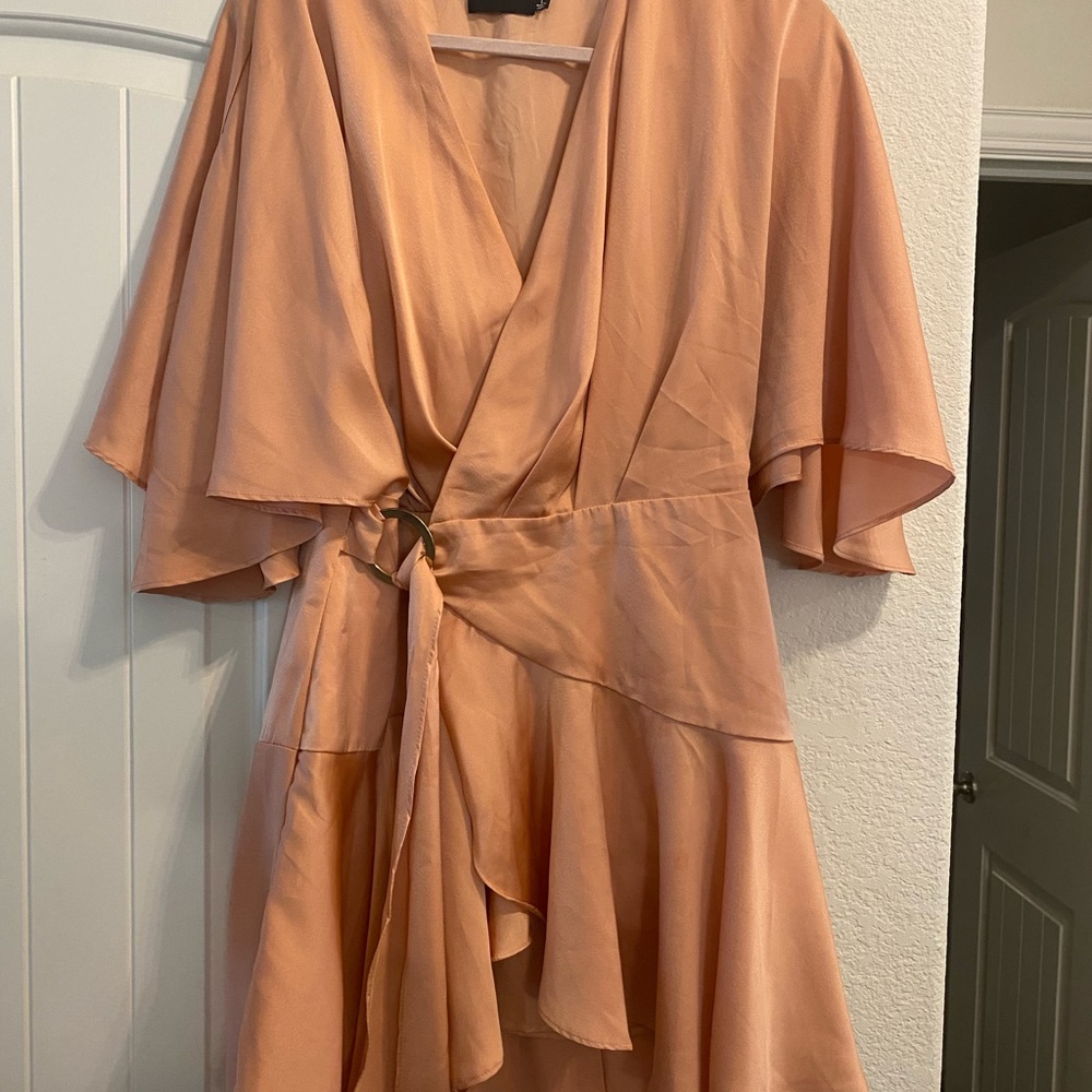 DO + BE Silk Wrap Romper Sz L